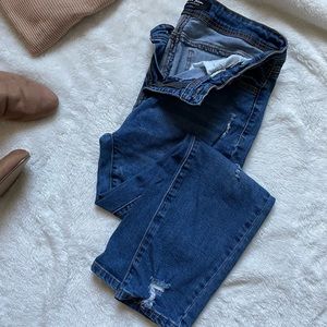 COPY - Wax Jeans distressed skinny fit denim.